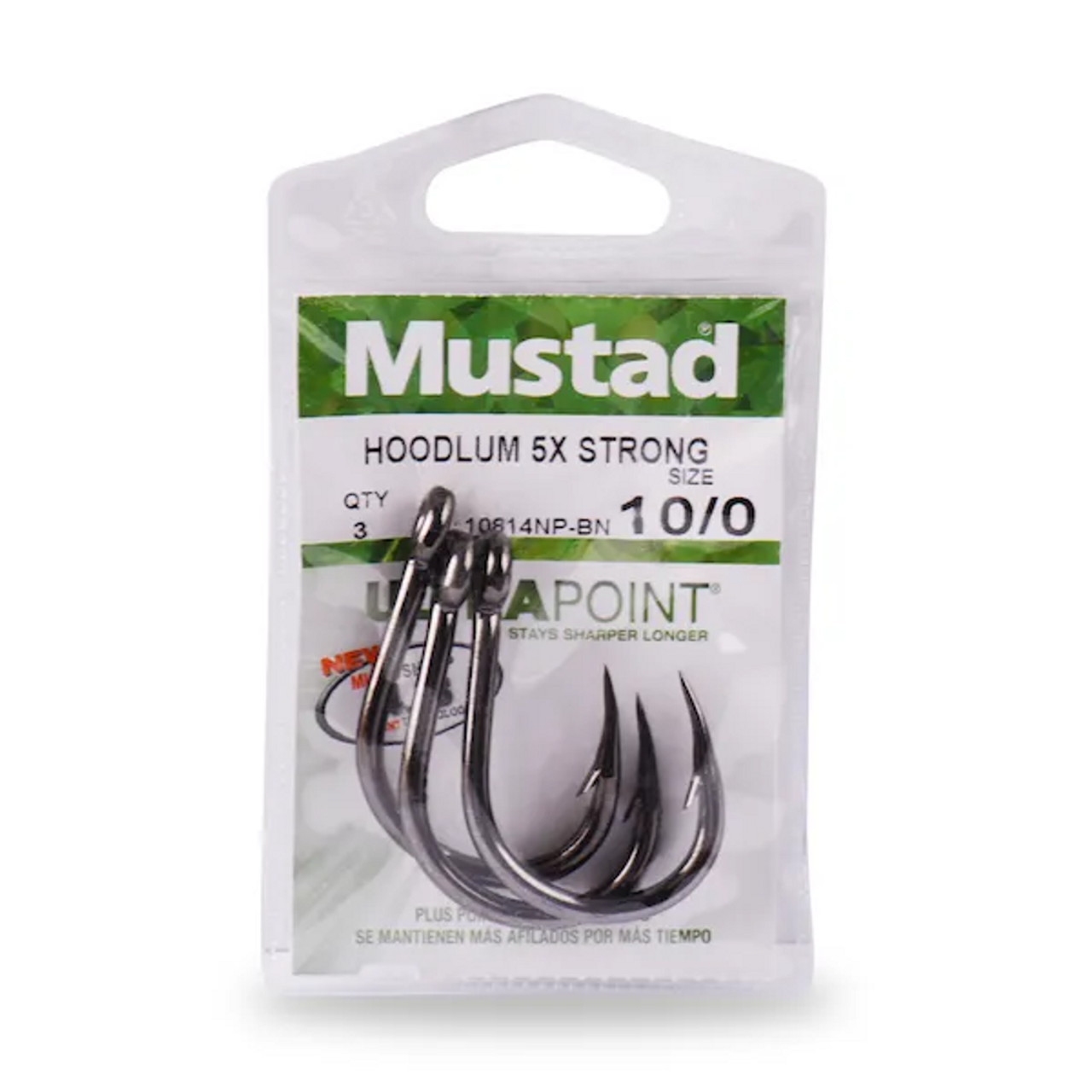 MUSTAD HOODLUM 5X STRONG LIVE BAIT HOOKS 10814NP