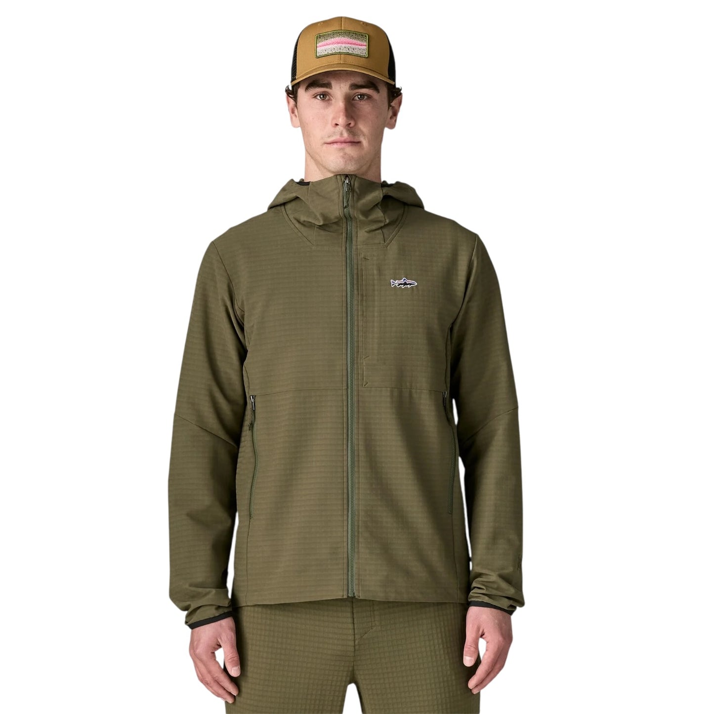 PATAGONIA M'S R1 TECHFACE FITZ ROY TROUT HOODY