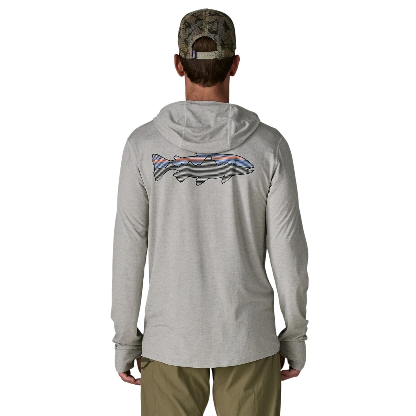 PATAGONIA MEN'S CAPILENE COOL SUN HOODY - FITZ ROY TROUT