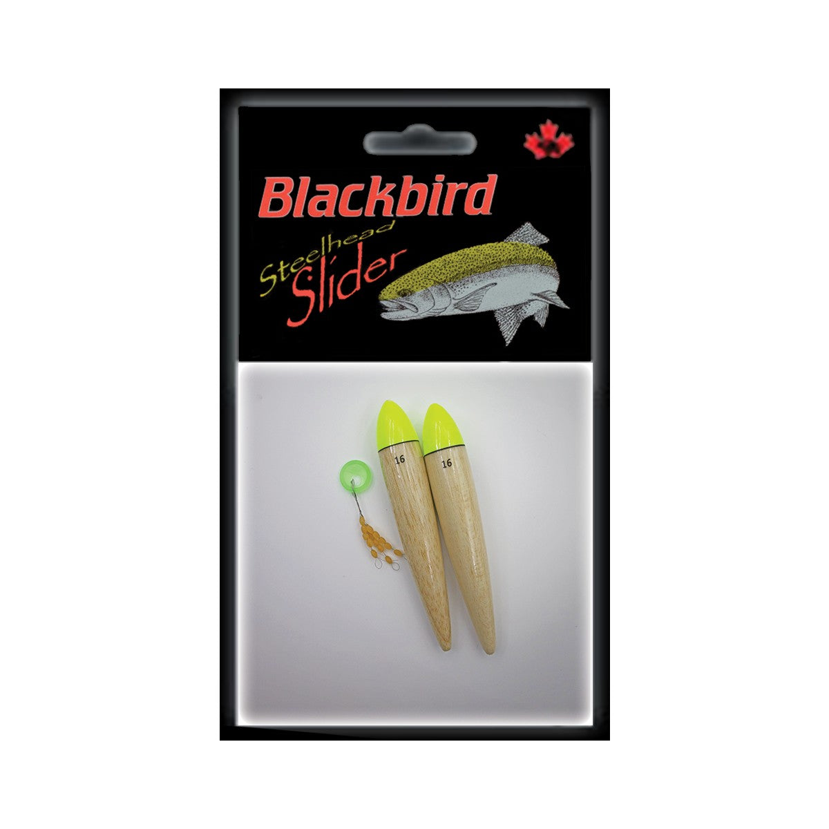 REDWING BLACKBIRD STEELHEAD SLIDER BALSA FLOAT WITH STOPPERS