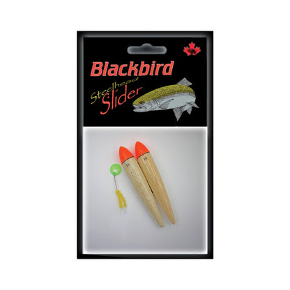 REDWING BLACKBIRD STEELHEAD SLIDER BALSA FLOAT WITH STOPPERS