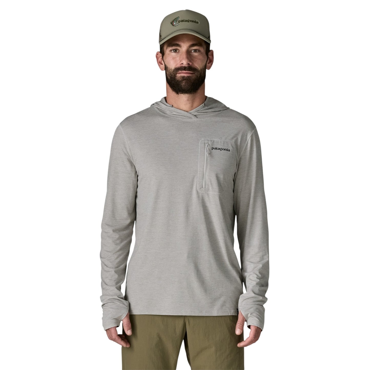PATAGONIA MEN'S CAPILENE COOL SUN HOODY - FITZ ROY TROUT