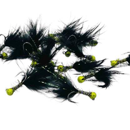 TODD'S CAMO BOMBER JIG FLY #10 BARBLESS