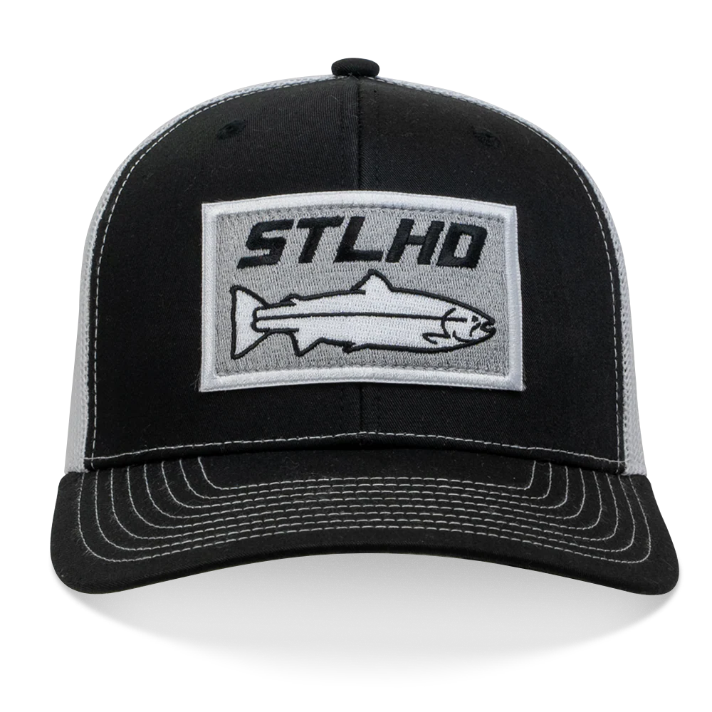 STLHD WINTER ICE BLACK/WHITE TRUCKER SNAPBACK HAT