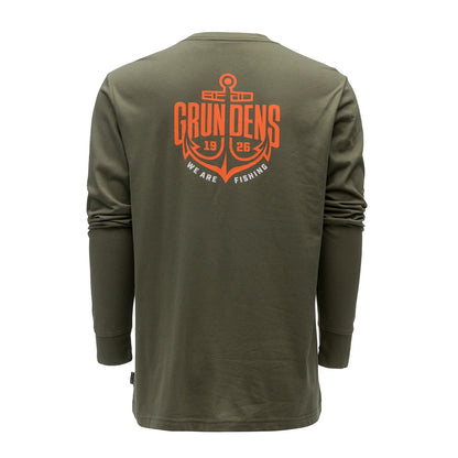 GRUNDENS LOGO ANCHOR LS T-SHIRT