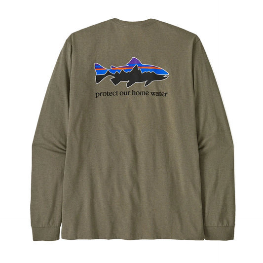 PATAGONIA MEN'S L/S HOME WATER TROUT RESPONSIBILI-TEE