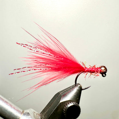 TODD'S BLOODY BOMBER JIG FLY #10 BARBLESS