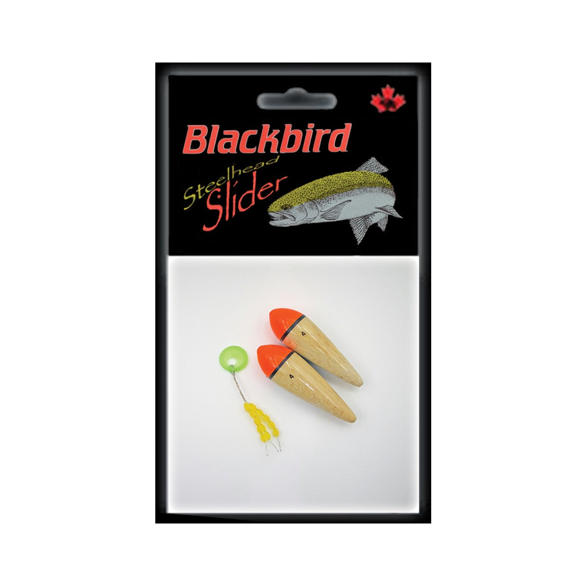 REDWING BLACKBIRD STEELHEAD SLIDER BALSA FLOAT WITH STOPPERS