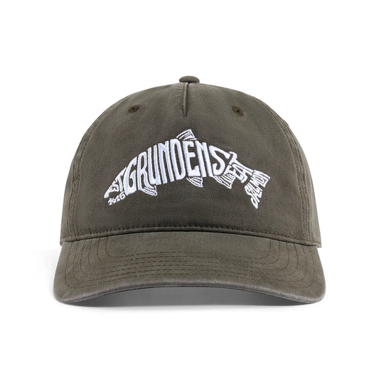 GRUNDENS SALMON EAT YOUR WORDS RX TRUCKER HAT