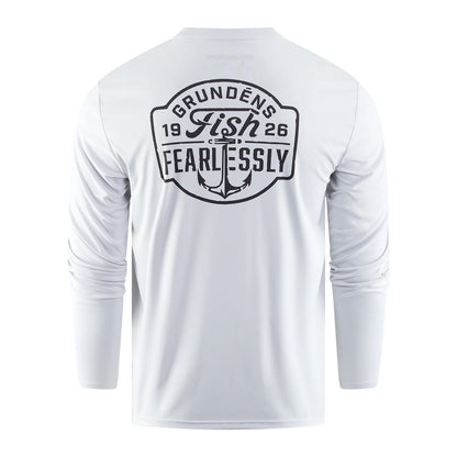GRUNDENS FISH FEARLESSLY LS TECH TEE