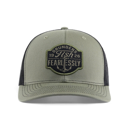 GRUNDENS FISH FEARLESSLY TRUCKER HAT