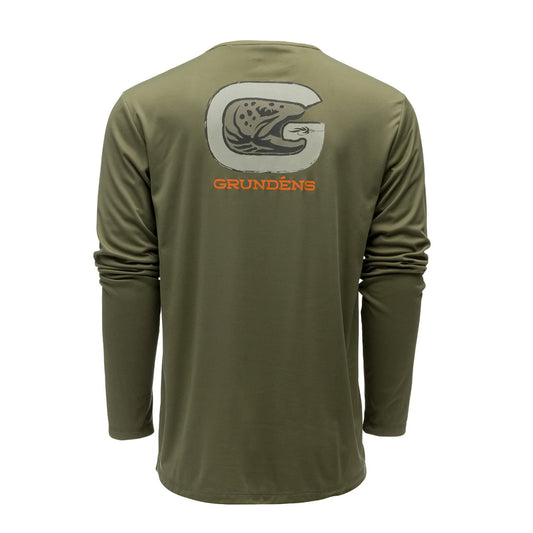 GRUNDENS G TROUT LS TECH TEE