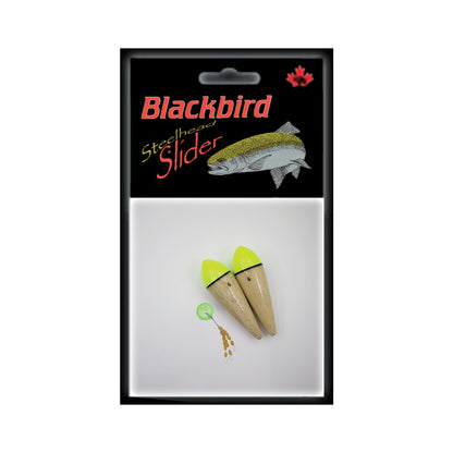 REDWING BLACKBIRD STEELHEAD SLIDER BALSA FLOAT WITH STOPPERS