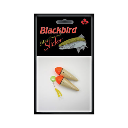 REDWING BLACKBIRD STEELHEAD SLIDER BALSA FLOAT WITH STOPPERS