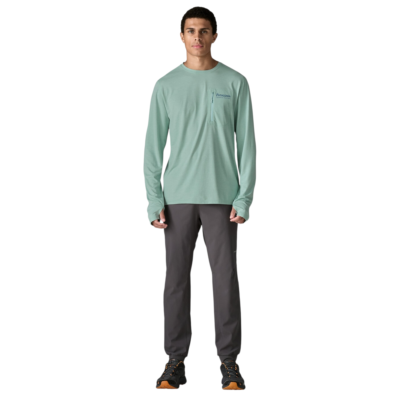 PATAGONIA M'S L/S CAPILENE COOL SUN SHIRT - WATER PEOPLE BANNER