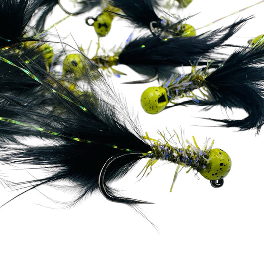 TODD'S CAMO BOMBER JIG FLY #10 BARBLESS