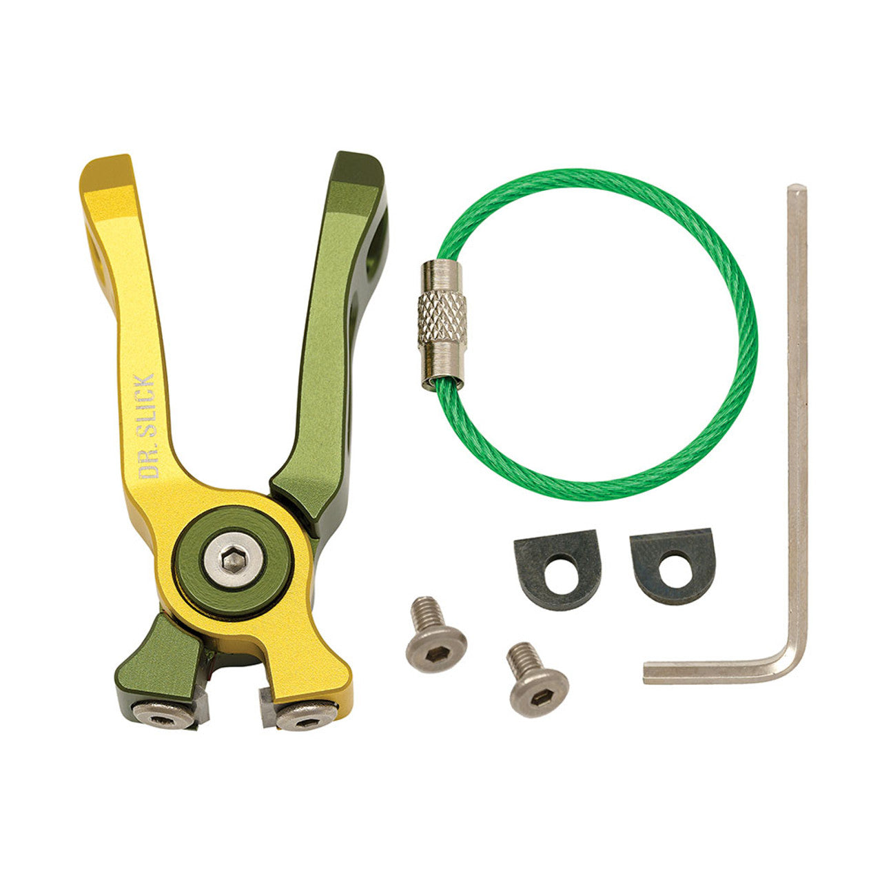 DR. SLICK CYCLONE NIPPER- GOLD AND GREEN ALUMINUM FRAME