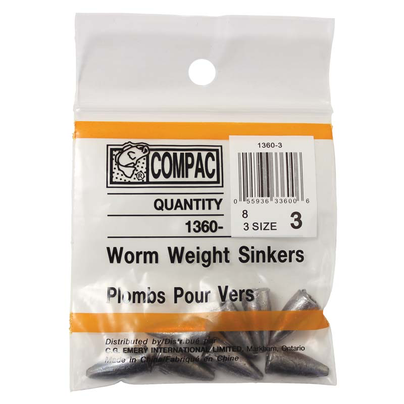 COMPAC WORM WEIGHT SINKERS