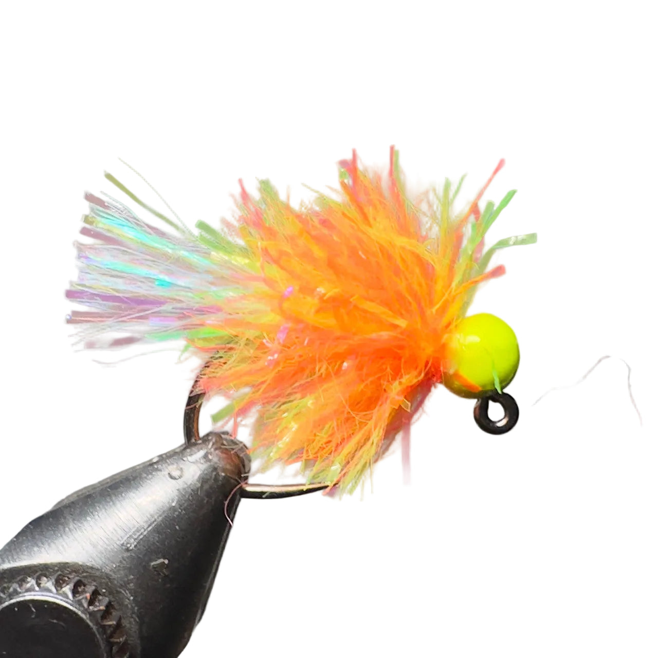 Biscuit with chartreuse tungsten bead