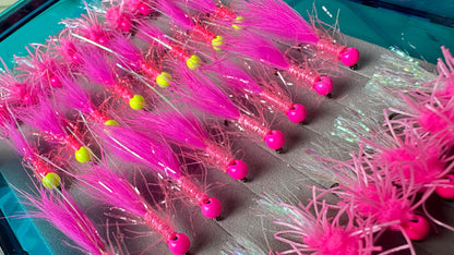 TODD'S SALMON BARBIE BOMBER JIG FLY #8 BARBLESS