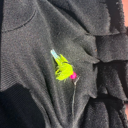 Hot pink bead with atomic yellow body... absolutely deadly under an indie.
