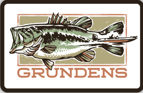 GRUNDENS OFF TO THE RACES STICKER