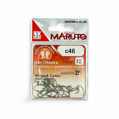 MARUTO C46 SHRIMP & CADDIS SHORT PUPA FLY HOOK