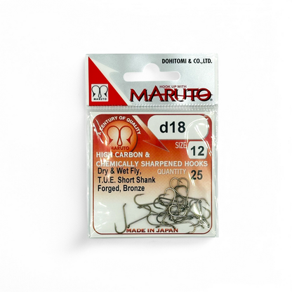 MARUTO D18 DRY & WET FLY T.U.E SHORT SHANK FLY HOOK
