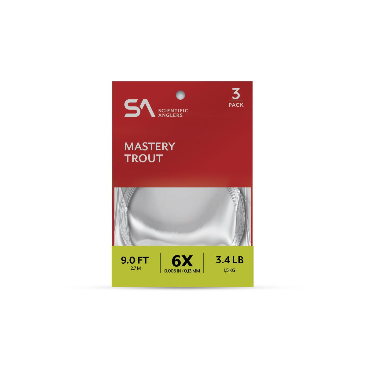 SA MASTERY TROUT LEADER - 9' (3 PACK)
