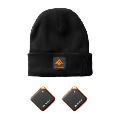 THAW 2K RECHARGEABLE HAND WARMERS AND BEANIE SET