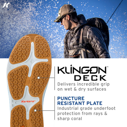 KORKERS SALT SNEAKER WADING BOOTS W/ KLING-ON DECK