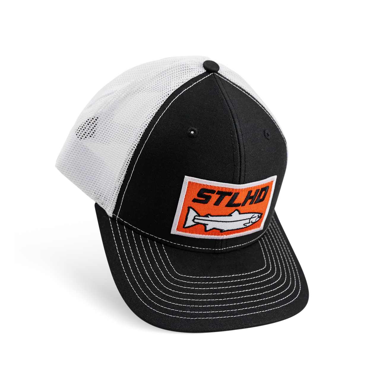 STLHD STANDARD WHITE & BLACK TRUCKER SNAPBACK