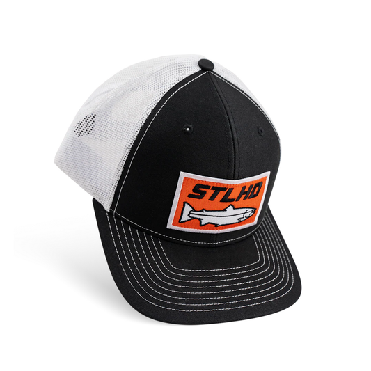 STLHD STANDARD WHITE & BLACK TRUCKER SNAPBACK