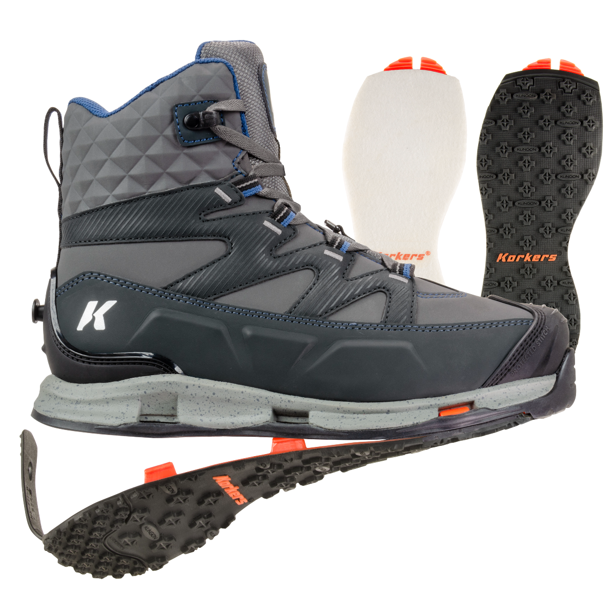 KORKERS BANTAM LITE WADING BOOTS W/ FELT & KLING-ON SOLES