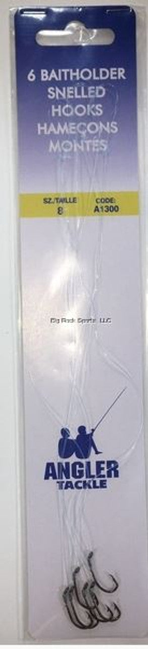BAITHOLDER SNELLED HOOKS, 6PK