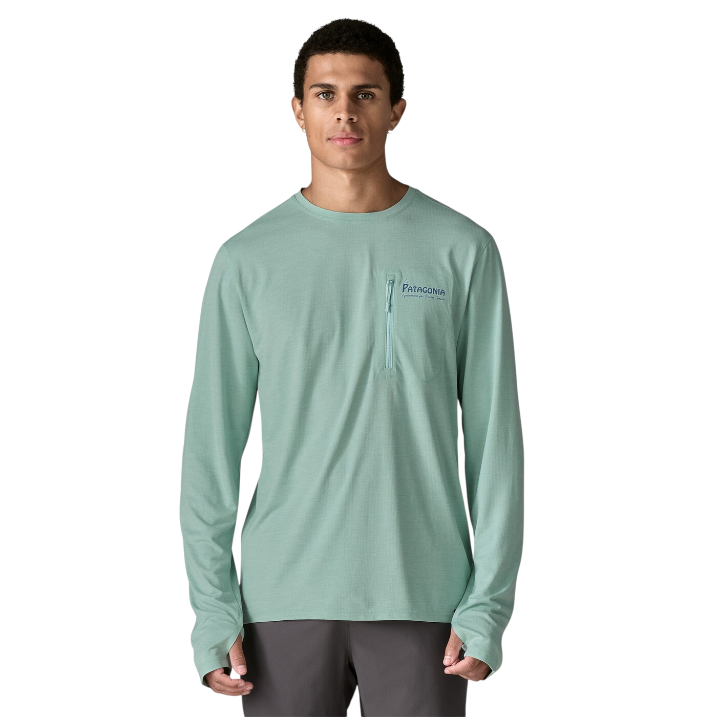 PATAGONIA M'S L/S CAPILENE COOL SUN SHIRT - WATER PEOPLE BANNER