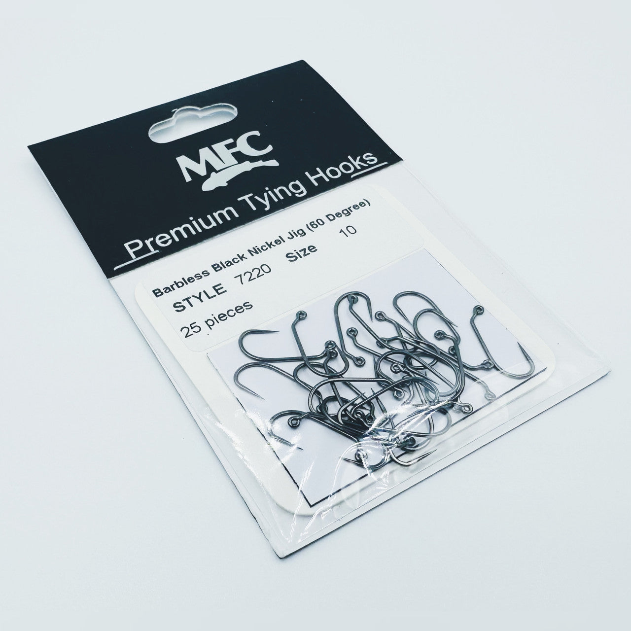 MFC BARBLESS BLACK NICKEL JIG 60 DEGREE #7220 HOOK