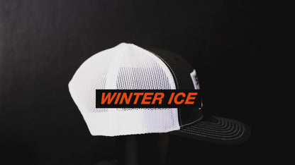 STLHD WINTER ICE BLACK/WHITE TRUCKER SNAPBACK HAT