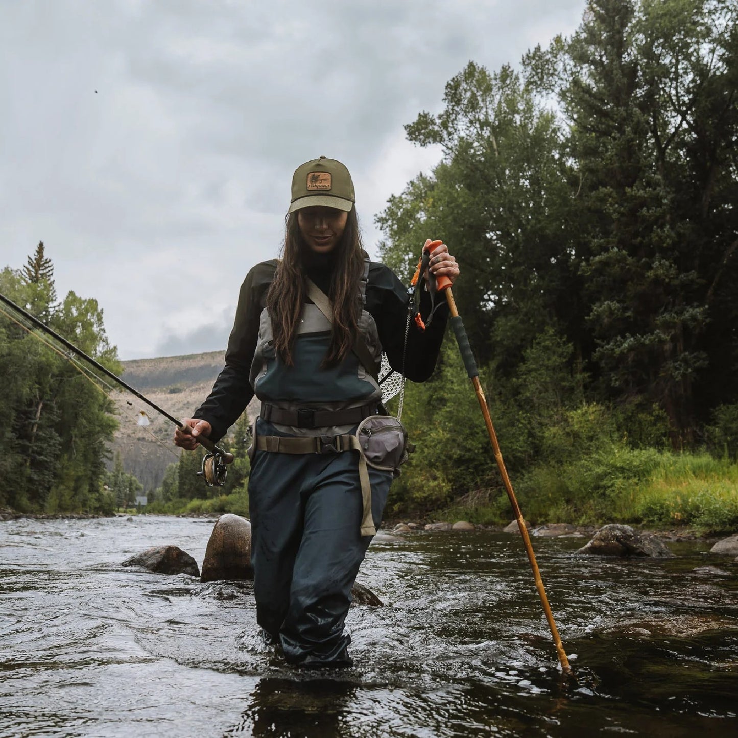 FISHPOND GRASS STICKS WADING STAFF