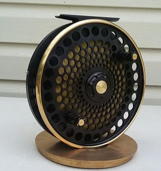center pin fishing reels sale Halcyon 5.25" Centerpin Reel - Gunsmoke refined look Reels/Centerpin Fred's Custom Tackle