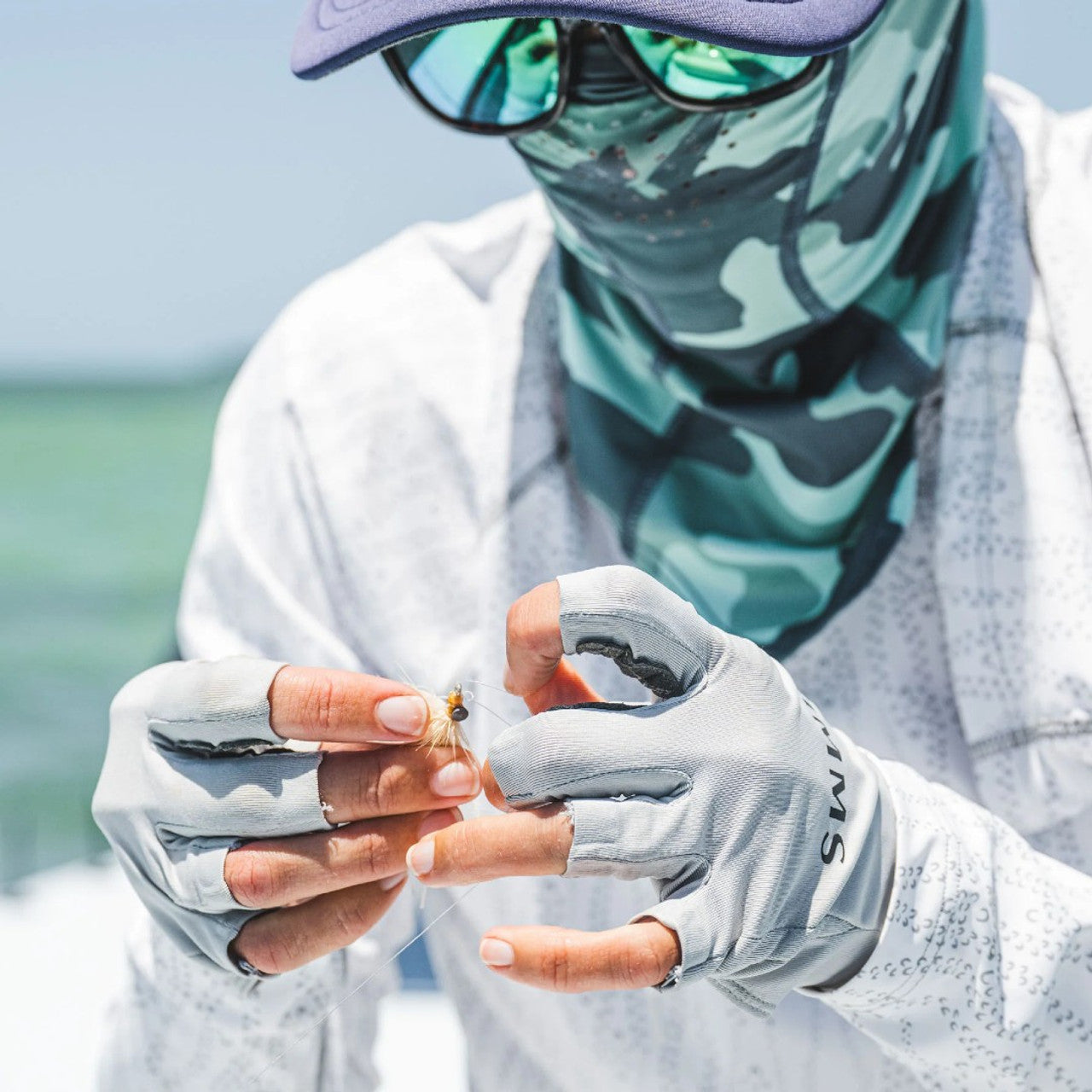 SIMMS SOLARFLEX HALF-FINGER SUNGLOVE