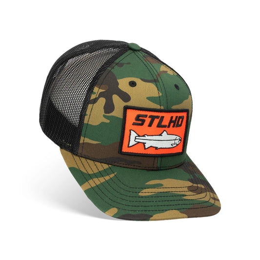 STLHD CAMO SNAPBACK TRUCKER HAT
