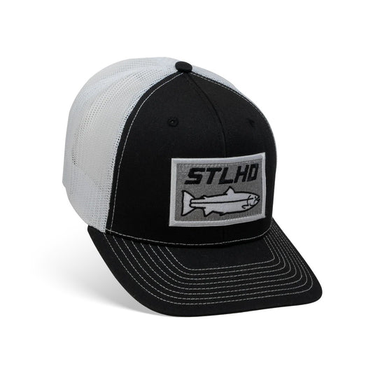 STLHD WINTER ICE BLACK/WHITE TRUCKER SNAPBACK HAT
