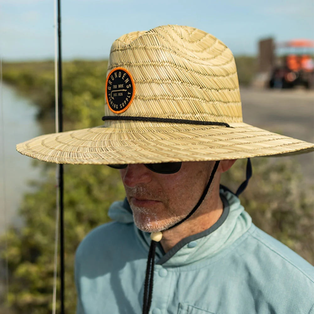 GRUNDENS WATERMAN STRAW HAT - REED
